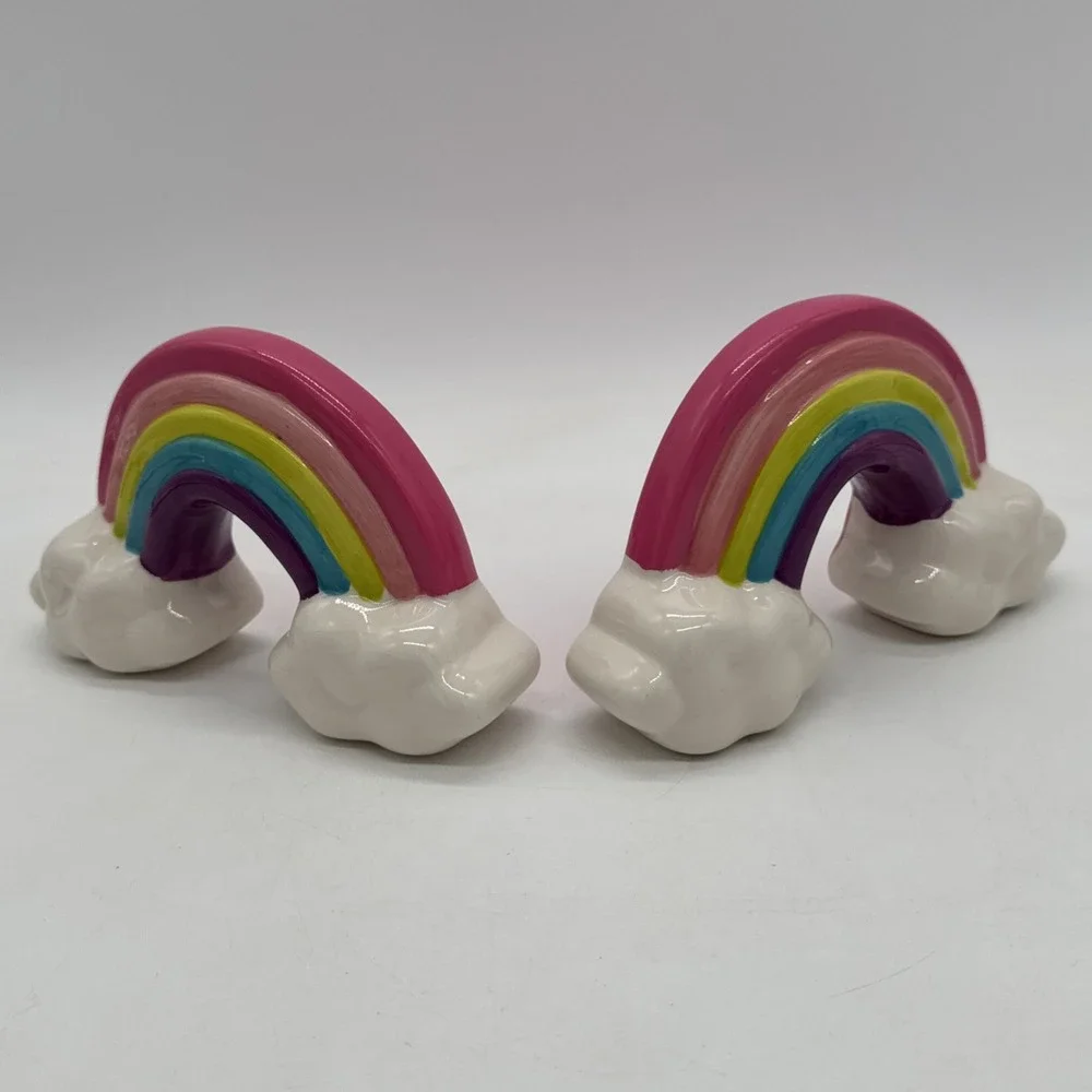 Vintage Ceramic Rainbow Book Ends Bookends 7